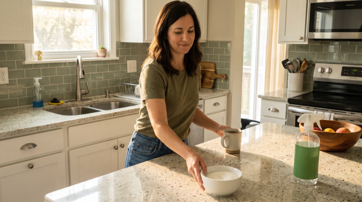 a clean, calm kitchen