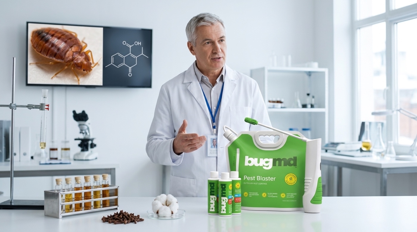 a physician in a lab with the BugMD Whole-Home Defense Kit
